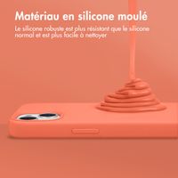 Accezz Coque Liquid Silicone avec MagSafe Apple iPhone 15 Pro Max - Nectarine