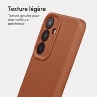 imoshion Coque arrière Texture Samsung Galaxy S25 - Marron