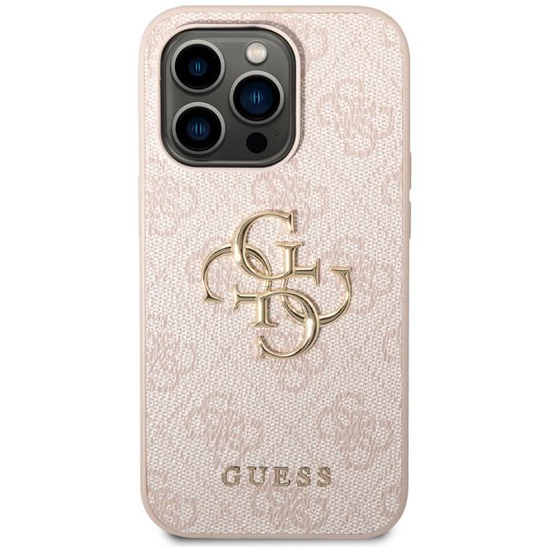 Guess Coque 4G Metal Logo Backcover Apple iPhone 14 Pro - Rose