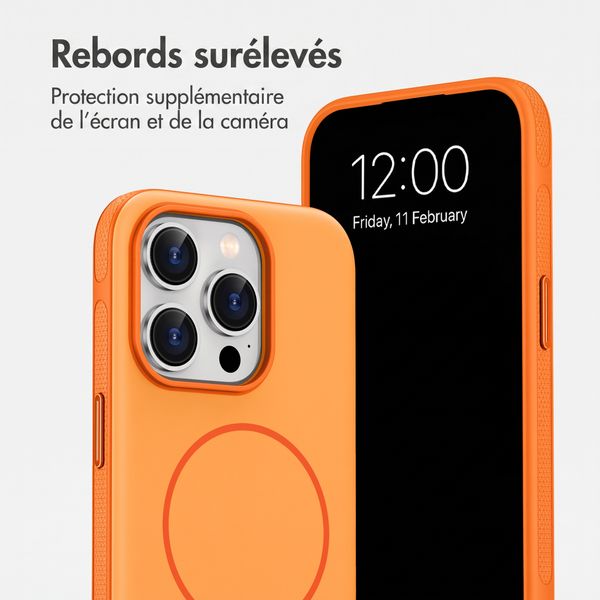 imoshion Coque arrière Color avec Thin MagSafe Ring Apple iPhone 15 Pro - Orange
