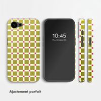 Selencia Coque arrière Vivid avec MagSafe Apple iPhone 17e / 16e - Check This Olive