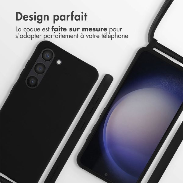 imoshion Coque en silicone avec cordon Samsung Galaxy S23 - Noir