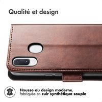 imoshion Étui de télephone portefeuille de luxe Samsung Galaxy A20e - Marron foncé
