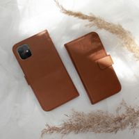 Selencia Étui portefeuille en cuir véritable Apple iPhone Xr - Marron