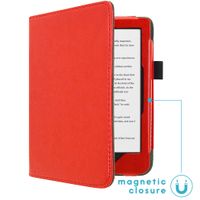 imoshion Étui de liseuse portefeuille en cuir végan Kobo Clara HD - Rouge