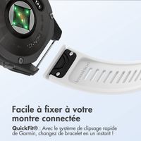 imoshion Bracelet QuickFit® Stripe en silicone  - Connexion Garmin 22 mm - Blanc