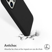 Accezz Coque Liquid Silicone avec MagSafe Apple iPhone 14 Pro - Noir