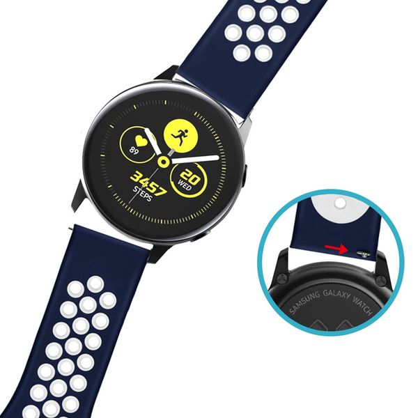 imoshion Bracelet sport silicone Samsung Galaxy Watch 4 / 5 / 6 / 7 / FE (20 mm) - Bleu