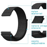 imoshion Bracelet en nylon Samsung Galaxy Watch 3 (45 mm) / Watch (46 mm) / Gear S3 Frontier / Gear S3 Classic (22 mm) - Noir