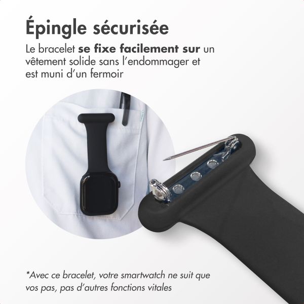 imoshion Bracelet infirmier en silicone Apple Watch | 44/45/46/49 mm - Noir