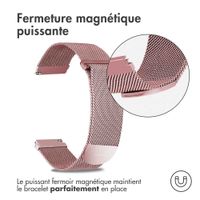 imoshion Bracelet magnétique milanais  - Connexion universelle 20 mm - Taille M - Rose
