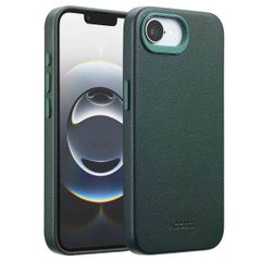 Accezz Coque arrière en cuir avec MagSafe Apple iPhone 17e / 16e - Cedar Green
