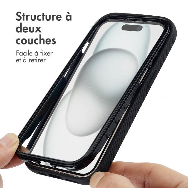 imoshion Coque 360° Full Protective Apple iPhone 15 - Noir