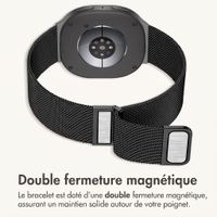 imoshion Bracelet magnétique milanais Samsung Galaxy Watch 9 (40/44mm) / Watch 8 (40/44mm) / Classic (46mm) - Noir