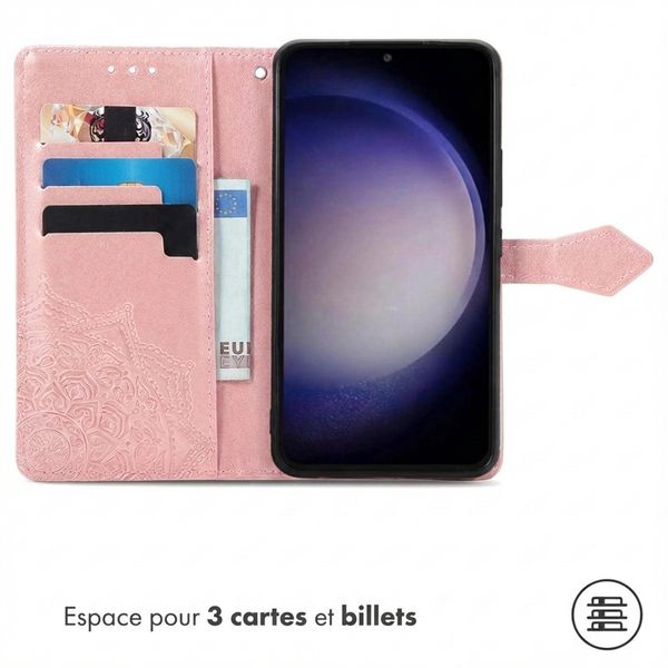 imoshion Etui de télephone Mandala Samsung Galaxy S23 FE - Rose Doré