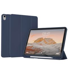 Accezz Coque tablette portefeuille Smart Silicone Apple iPad Air 11 pouces (2026) M4 / (2025) M3 / (2024) M2 / Air 5 (2022) / Air 4 (2020) - Bleu foncé