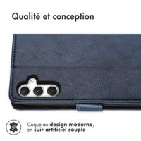 imoshion Étui de télephone portefeuille de luxe Samsung Galaxy A25 (5G) - Bleu foncé
