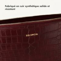 Selencia Pochette ordinateur Croco 13 pouces - Burgundy