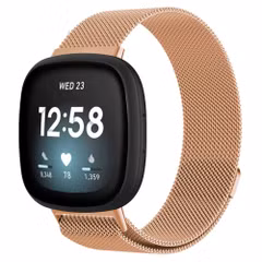 imoshion Bracelet magnétique milanais Fitbit Versa 3 - Taille S - Rose Doré