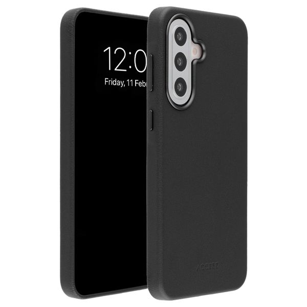 Accezz Coque arrière en cuir avec MagSafe Samsung Galaxy A57 (5G) - Onyx Black