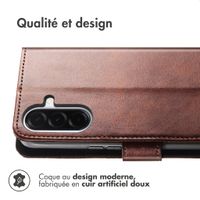 imoshion Étui de télephone portefeuille de luxe Samsung Galaxy A17 (5G) / (4G) - Marron foncé