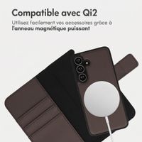 imoshion Étui portefeuille luxe 2-en-1 amovible Samsung Galaxy S25 FE - Marron