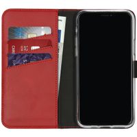 Selencia Étui portefeuille en cuir véritable Apple iPhone 11 Pro - Rouge
