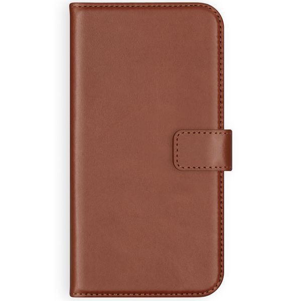 Selencia Étui portefeuille en cuir véritable Samsung Galaxy A20e - Marron clair