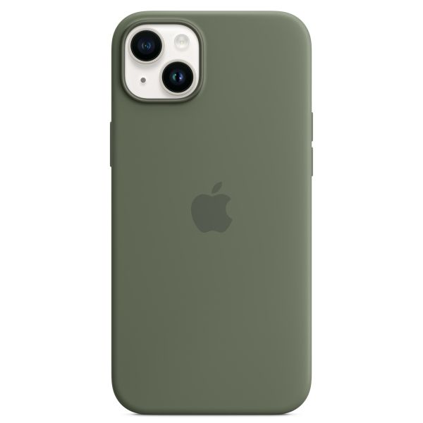 Apple Coque en silicone MagSafe Apple iPhone 14 Plus - Olive