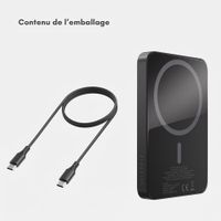 Selencia Powerbank Vivid 5 000 mAh - MagSafe et Qi - Black / Bonbon Stripe Blueberry