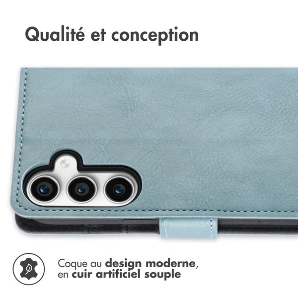 imoshion Étui de télephone portefeuille de luxe Samsung Galaxy S23 FE - Bleu clair