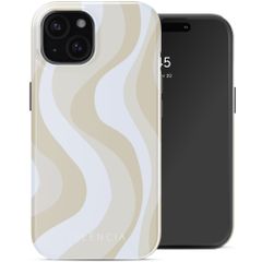 Selencia Coque arrière Vivid avec MagSafe Apple iPhone 15 - Desert Waves Beige