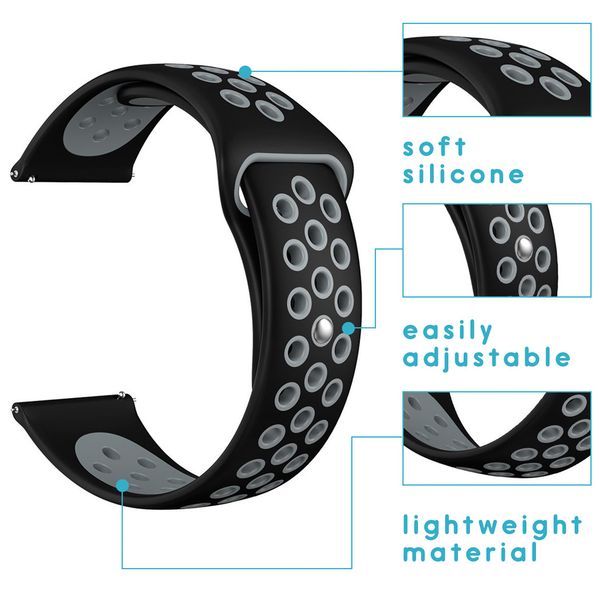 imoshion Bracelet sport silicone Samsung Galaxy Watch 3 (45 mm) / Watch (46 mm) / Gear S3 Frontier / Gear S3 Classic (22 mm) - Noir