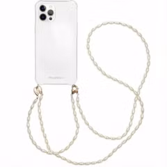imoshion Coque avec dragonne + bracelet - Perles Apple iPhone 12 Pro Max - Transparent