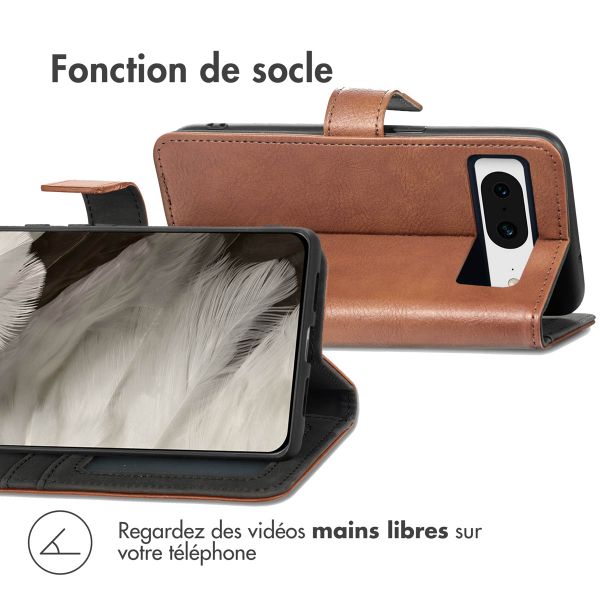 imoshion Étui de télephone portefeuille de luxe Google Pixel 8 - Marron