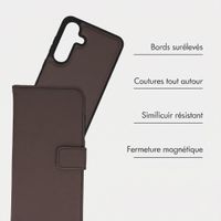 imoshion Étui portefeuille luxe 2-en-1 amovible Samsung Galaxy S25 - Marron