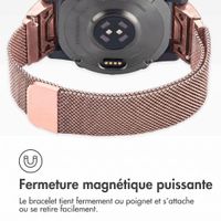 imoshion Bracelet QuickFit® Milanais  - Connexion Garmin 20 mm - Taille L/XL - Rose Gold