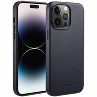Accezz Coque arrière en cuir avec MagSafe Apple iPhone 14 Pro Max - Onyx Black