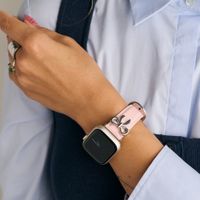 Burga Bracelet en cuir véritable  - Apple Watch | 44/45/46/49 mm / Connexion universelle 20 mm - Pillow Talk / Silver