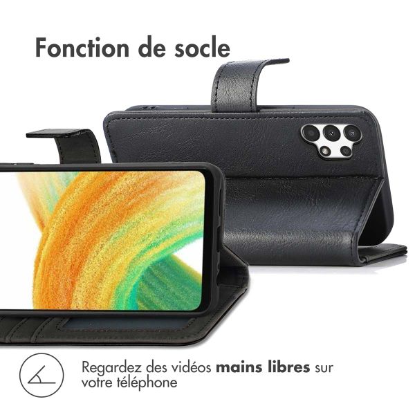 imoshion Étui de télephone portefeuille de luxe Samsung Galaxy A13 (4G) - Noir