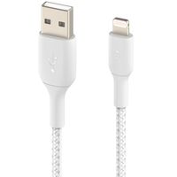 Belkin Câble Lightning vers USB-A tressé BoostCharge Pro - 1 mètre - Blanc