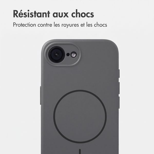 Accezz Coque Grip avec MagSafe Apple iPhone 17e / 16e - Gris
