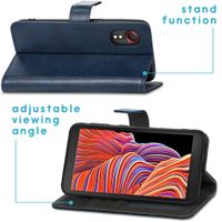 imoshion Étui de télephone portefeuille de luxe Samsung Galaxy Xcover 5 - Bleu foncé