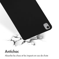 Accezz Coque Liquid Silicone avec porte-stylet Apple iPad Air 13 pouces (2026) M4 / (2025) M3 / (2024) M2 - Noir