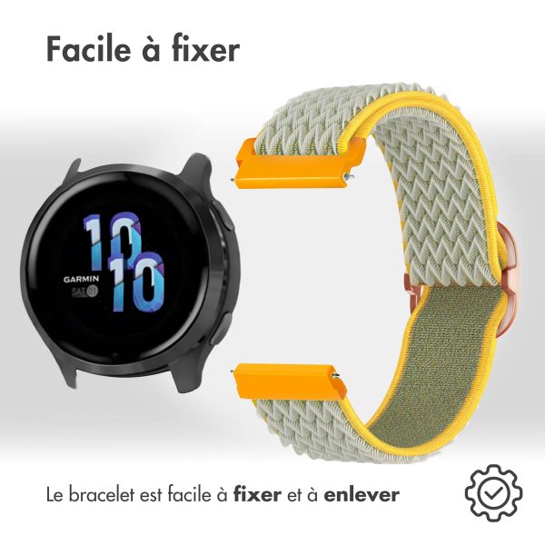 imoshion Bracelet en nylon élastique  - Connexion universelle 22 mm - Green & Yellow