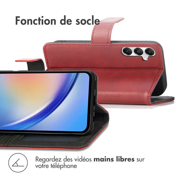 imoshion Étui de télephone portefeuille de luxe Samsung Galaxy A35 - Rouge