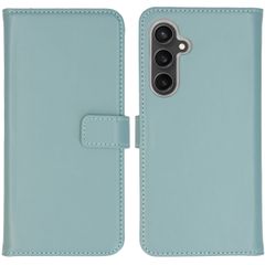 Selencia Étui portefeuille en cuir véritable Samsung Galaxy S23 FE - Air Blue