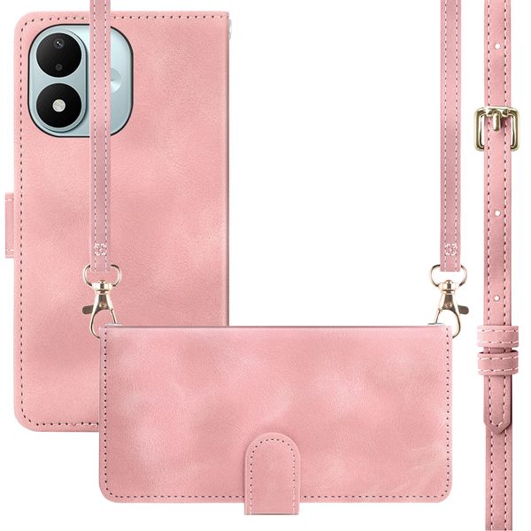 imoshion Etui de télephone portefeuille avec cordon Xiaomi Redmi Note 17 (5G) - Rose