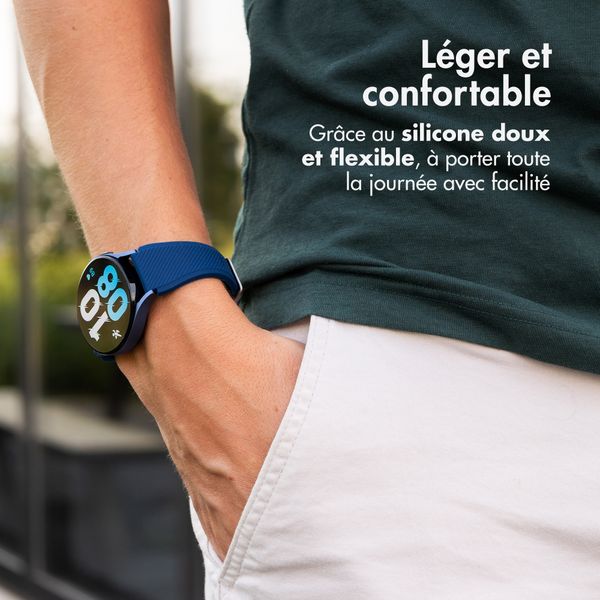 imoshion Bracelet en silicone flexible  - Connexion universelle 22 mm - Bleu foncé