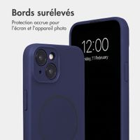Accezz Coque Grip avec MagSafe Apple iPhone 14 - Bleu foncé